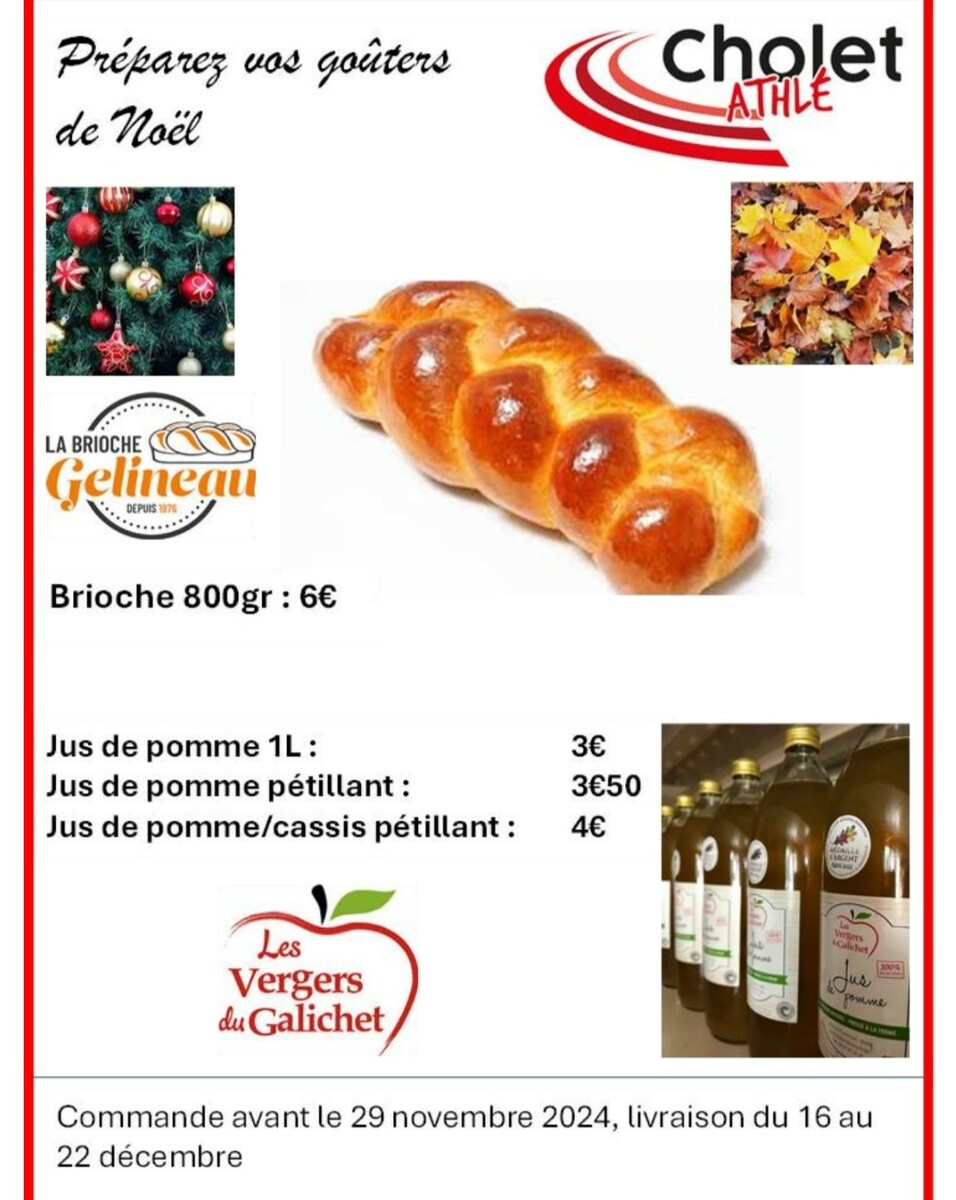 Vente de brioches et jus de pomme