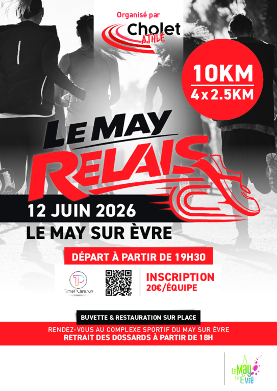 🏃♂️💨Appel à bénévoles - Le May Relais, c’est le 12 juin 2026 ! 💨🏃♀️